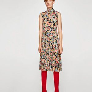 Zara floral print midi dress